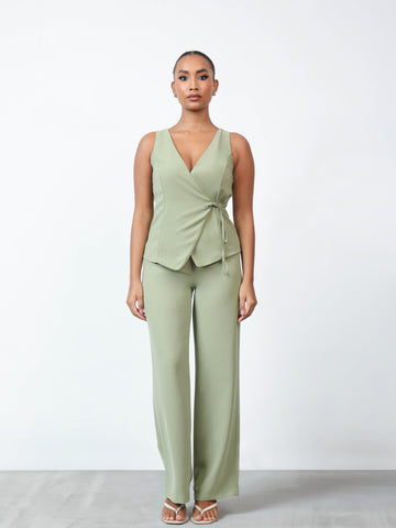 High Waist Straight Leg Pant