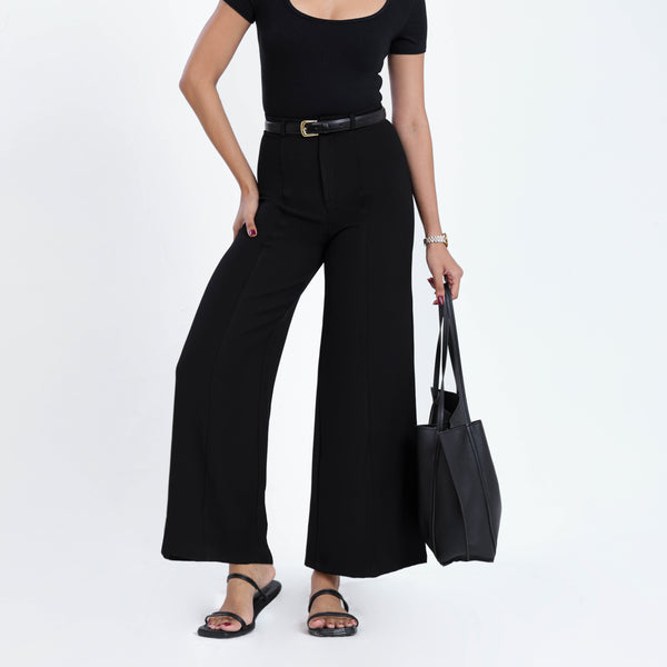 Seam Detail Wide Leg Pant