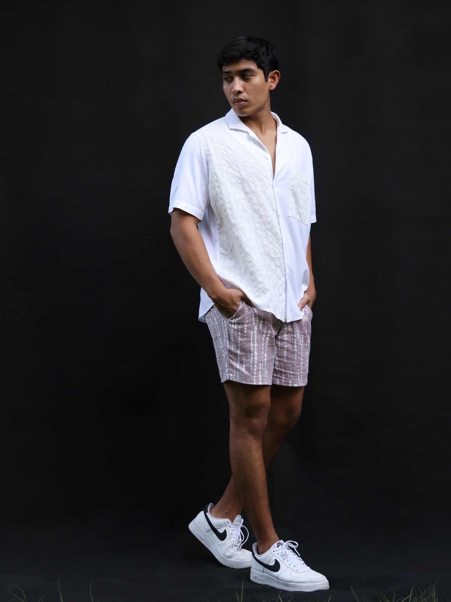 Oversized Short sleeve camp collar shirt