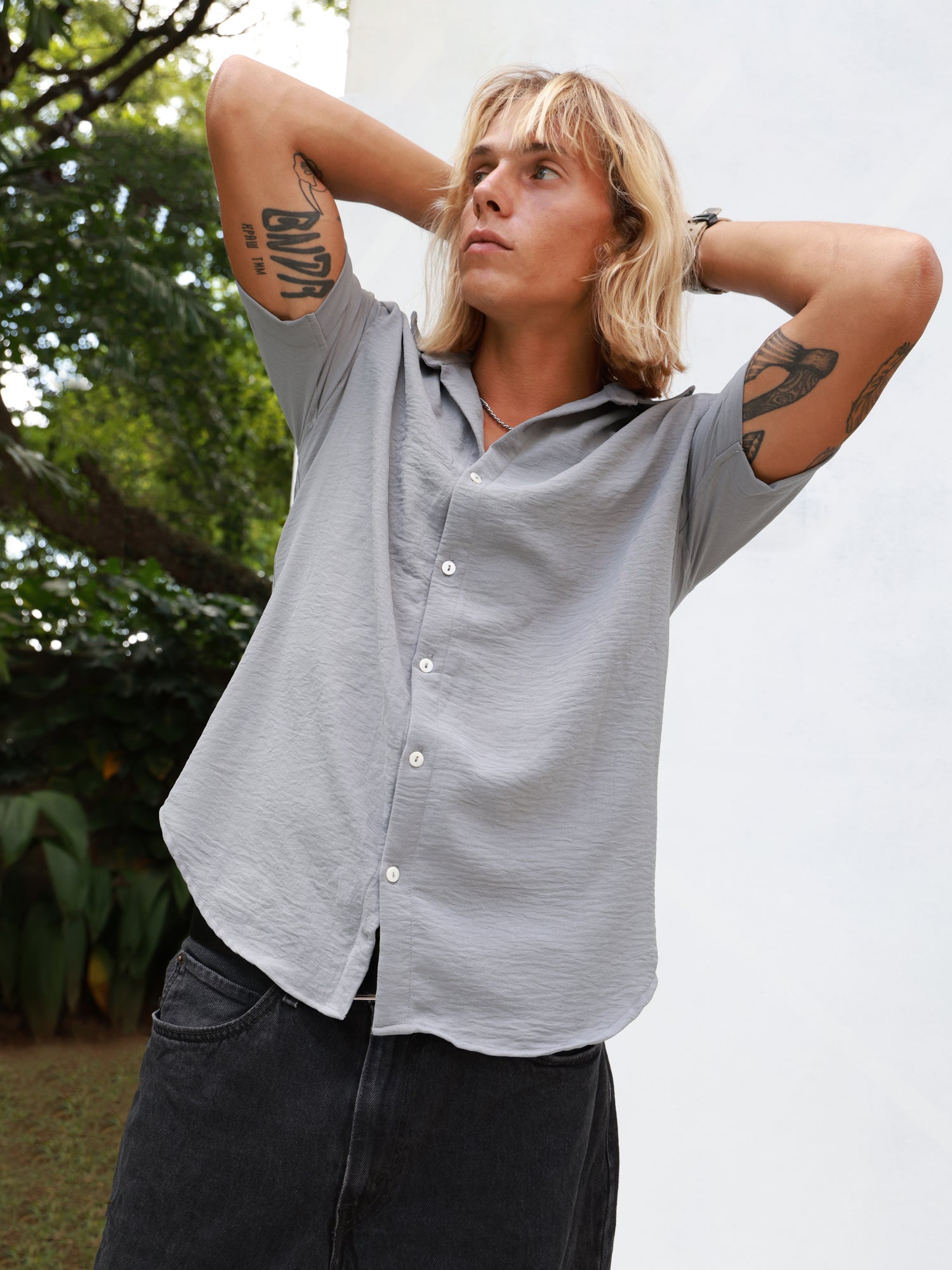 Regular fit S/S regular collar shirt