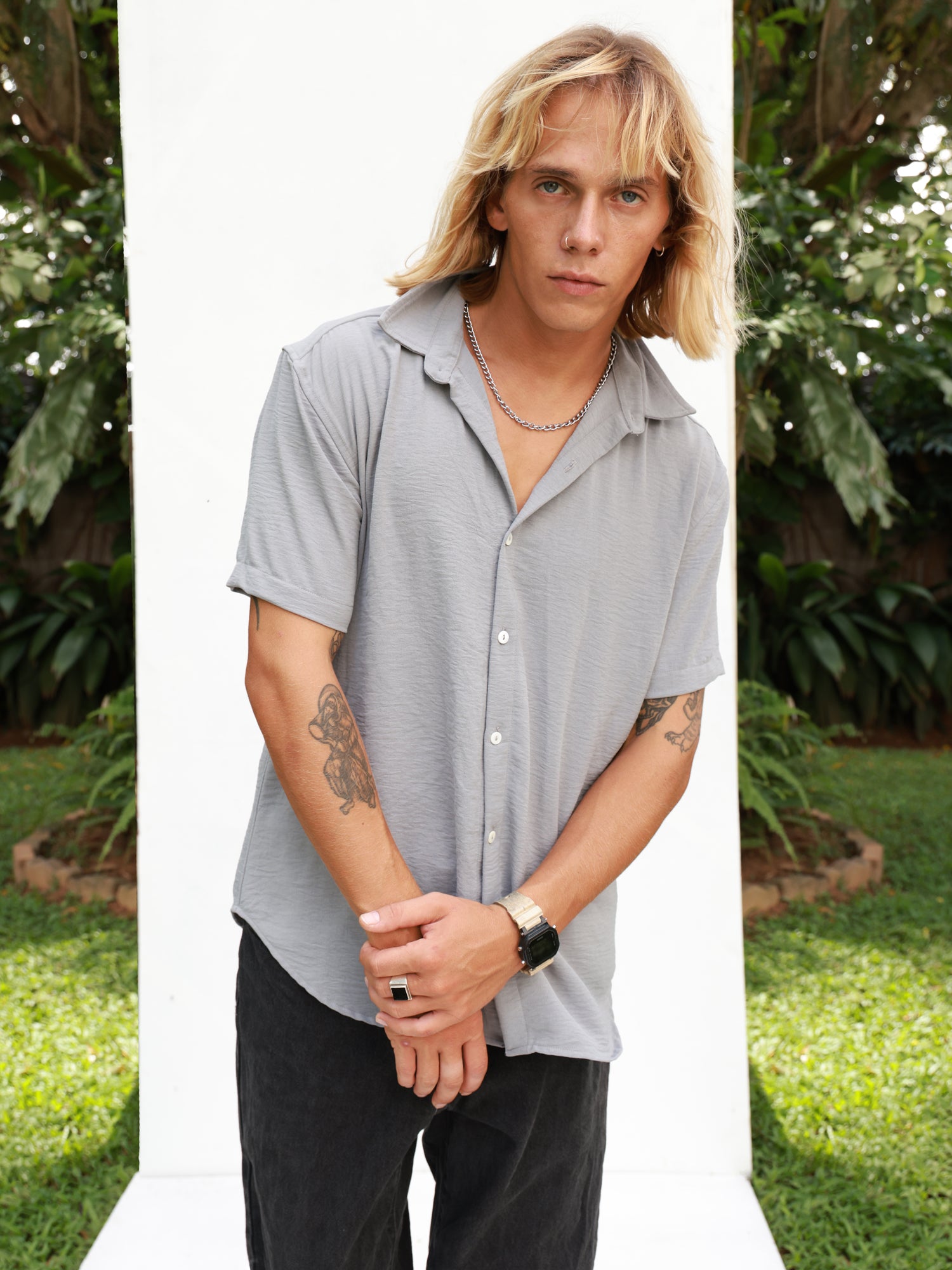 Regular fit S/S regular collar shirt