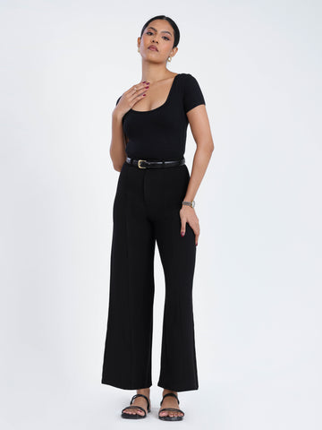 Seam Detail Wide Leg Pant