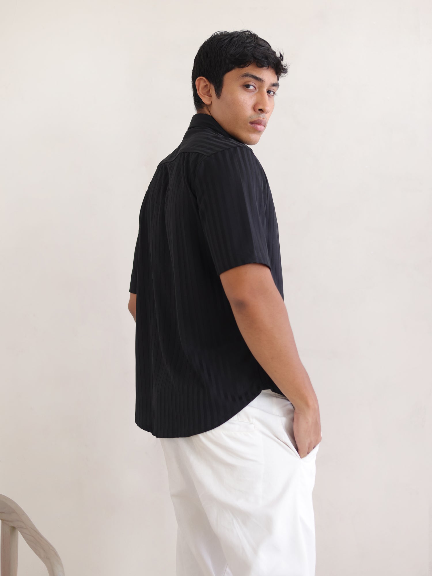 Regular fit S/S regular collar shirt