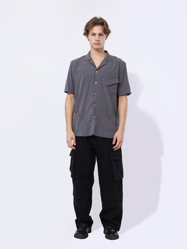 Three pocket detailed camp collar shirt