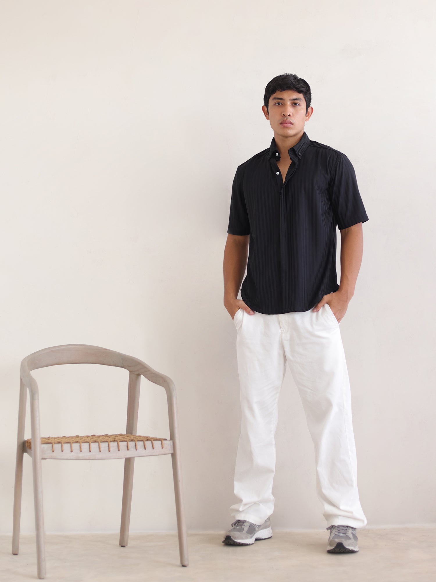 Regular fit S/S regular collar shirt