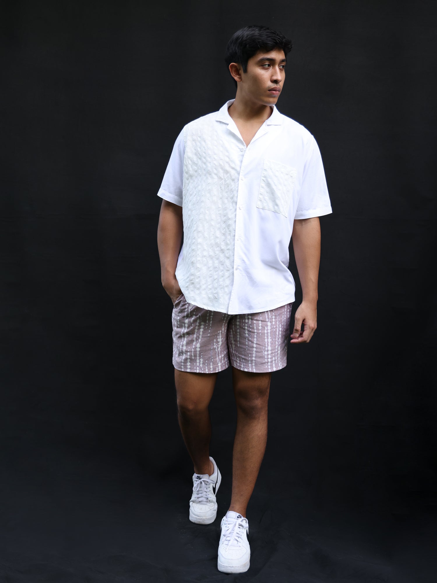 Oversized Short sleeve camp collar shirt