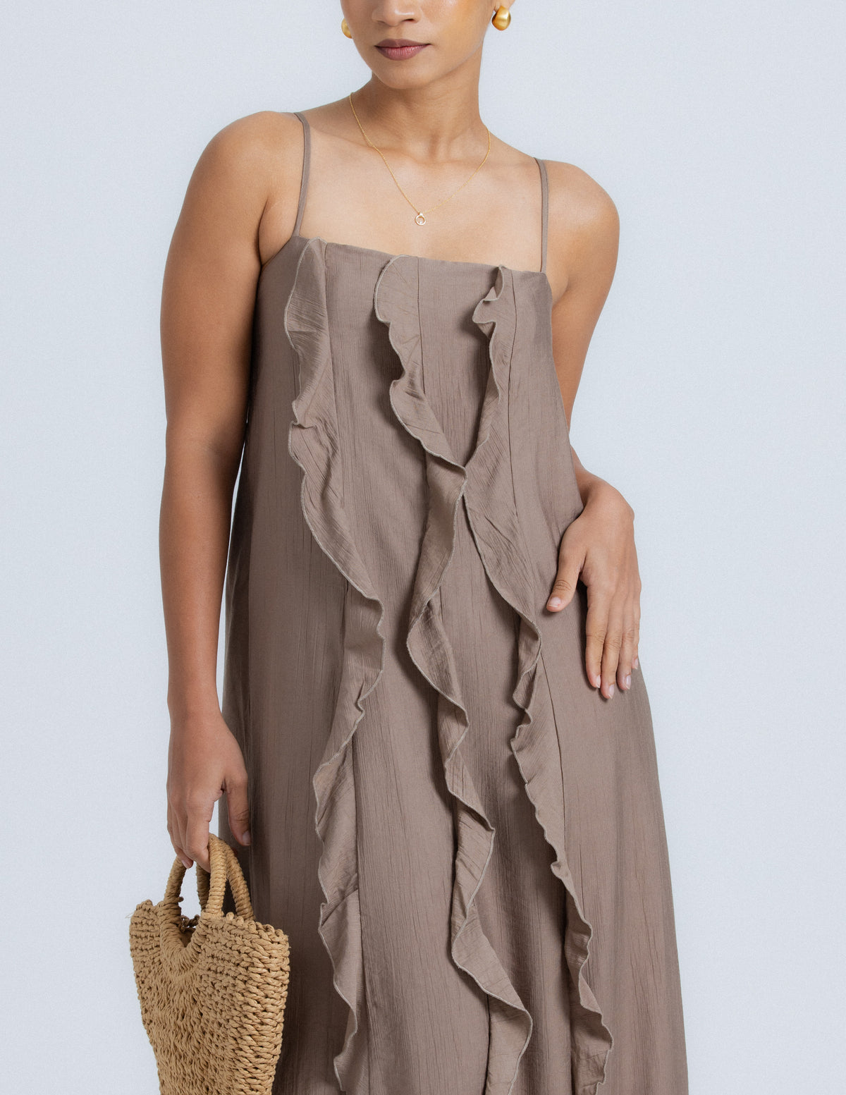Frill Detailed Maxi Dress