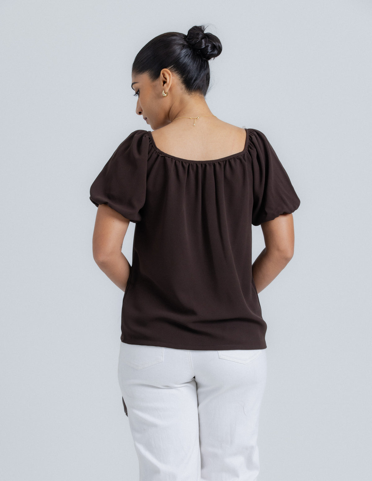 Puffed Short Sleeve Top