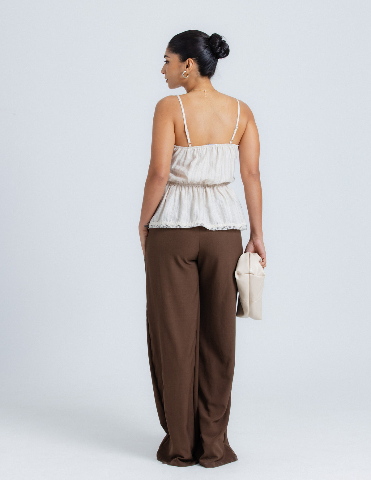 Lace and Pintuck Detailed Cami