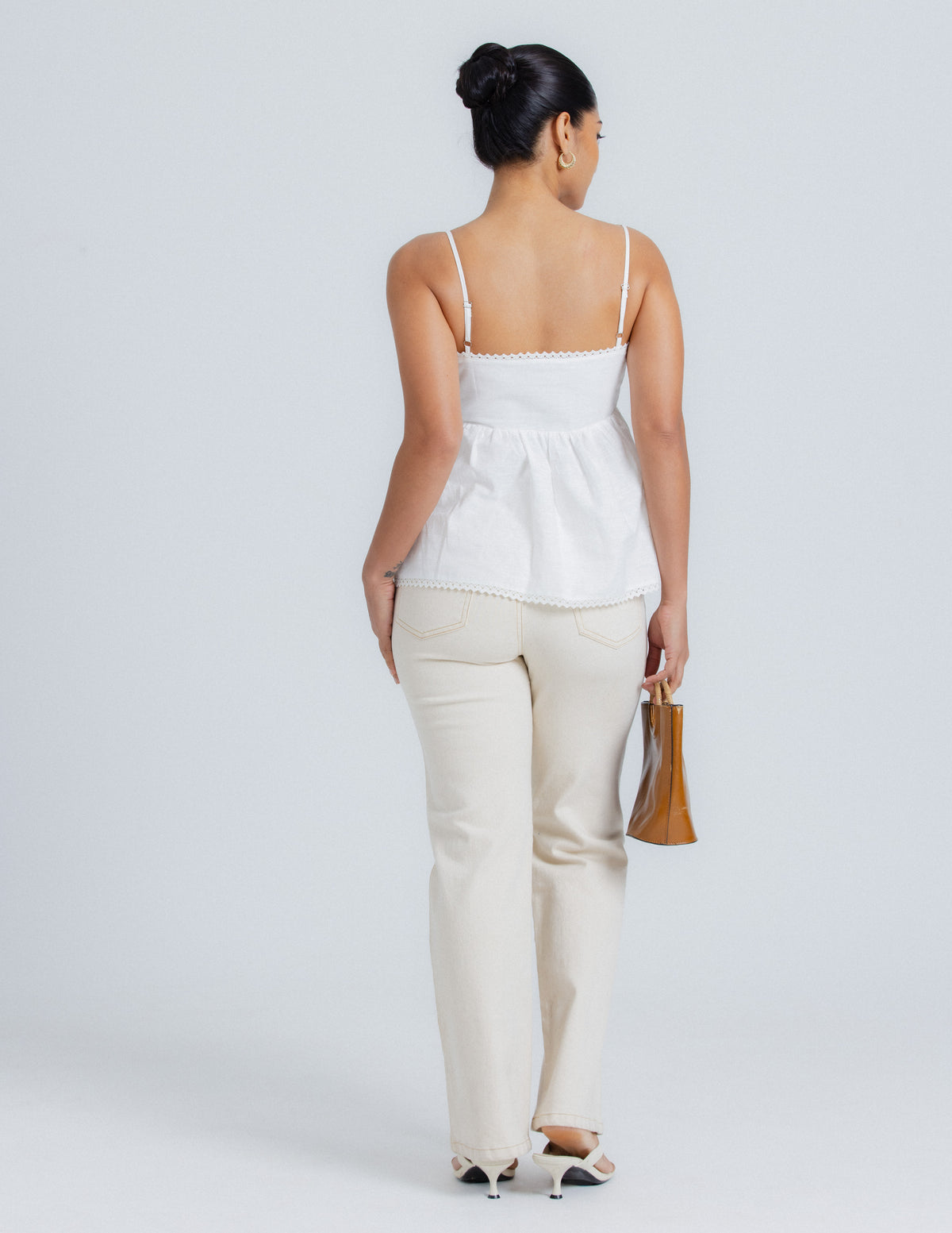 front tie up pintuck detail top