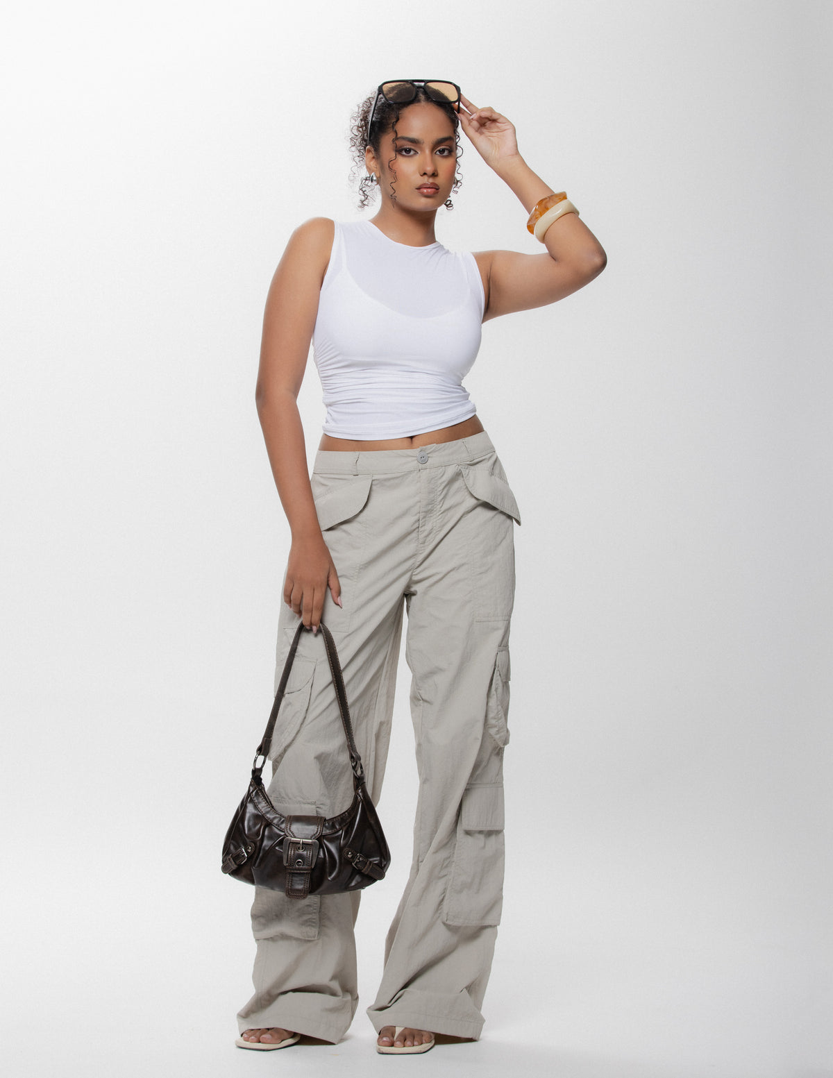 Gathered Detailed Fitted Top