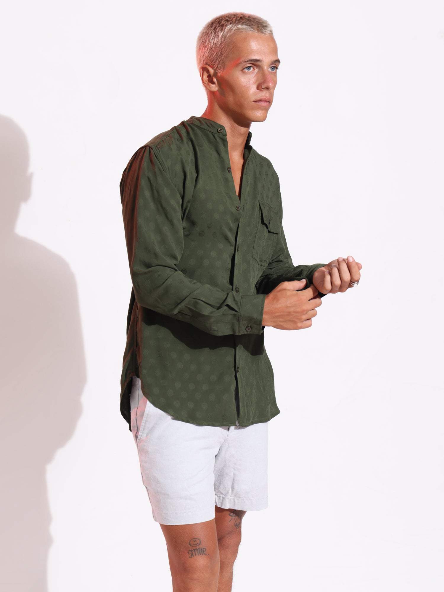 Embosed regular fit shirt