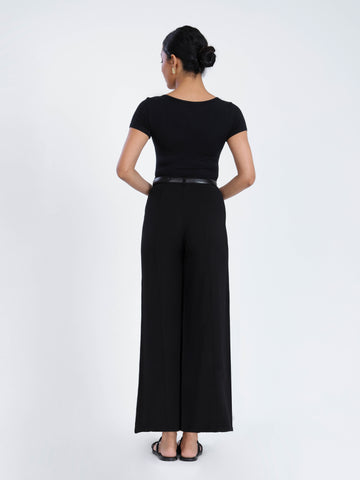 Seam Detail Wide Leg Pant