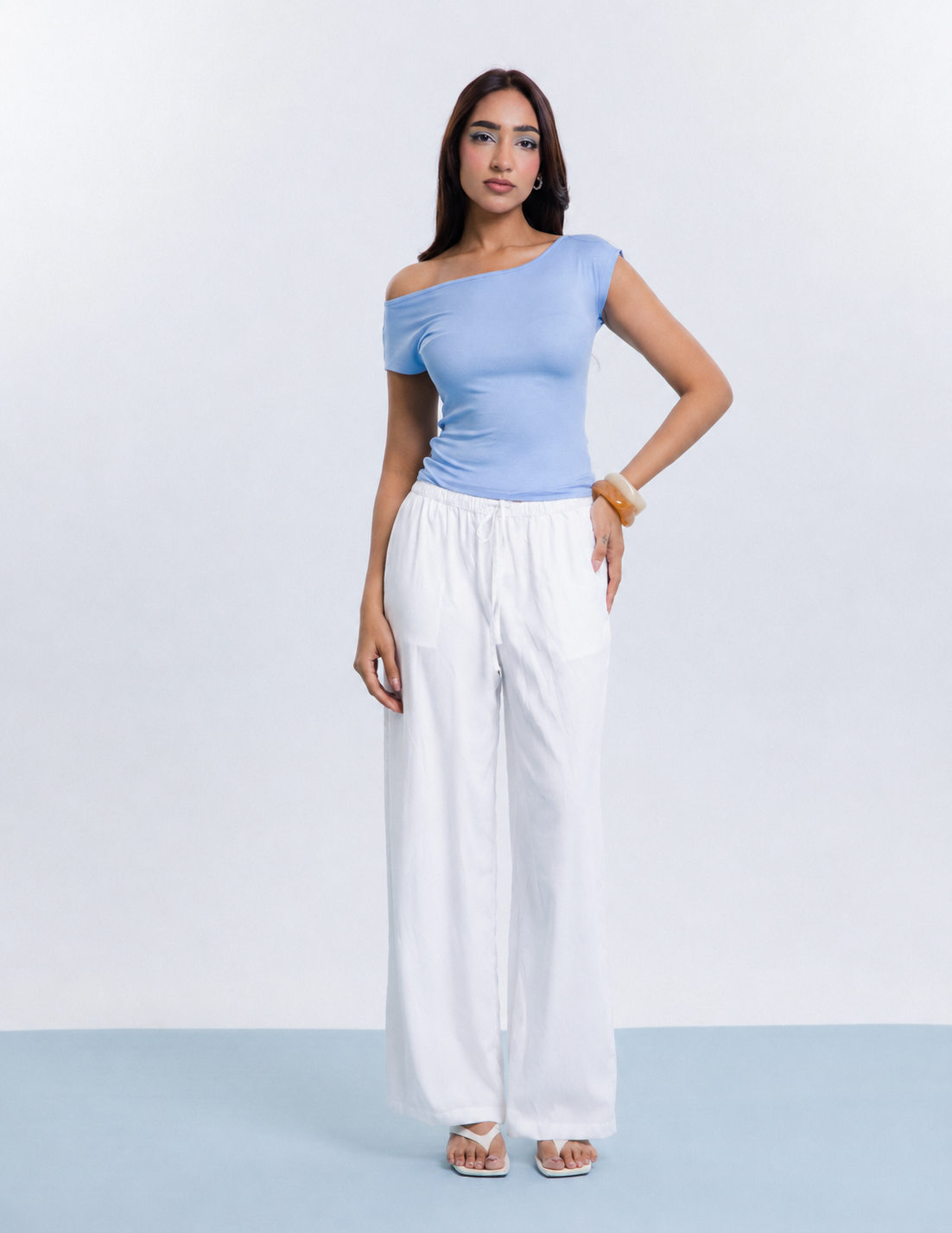 Drawstring Wide Leg Pant