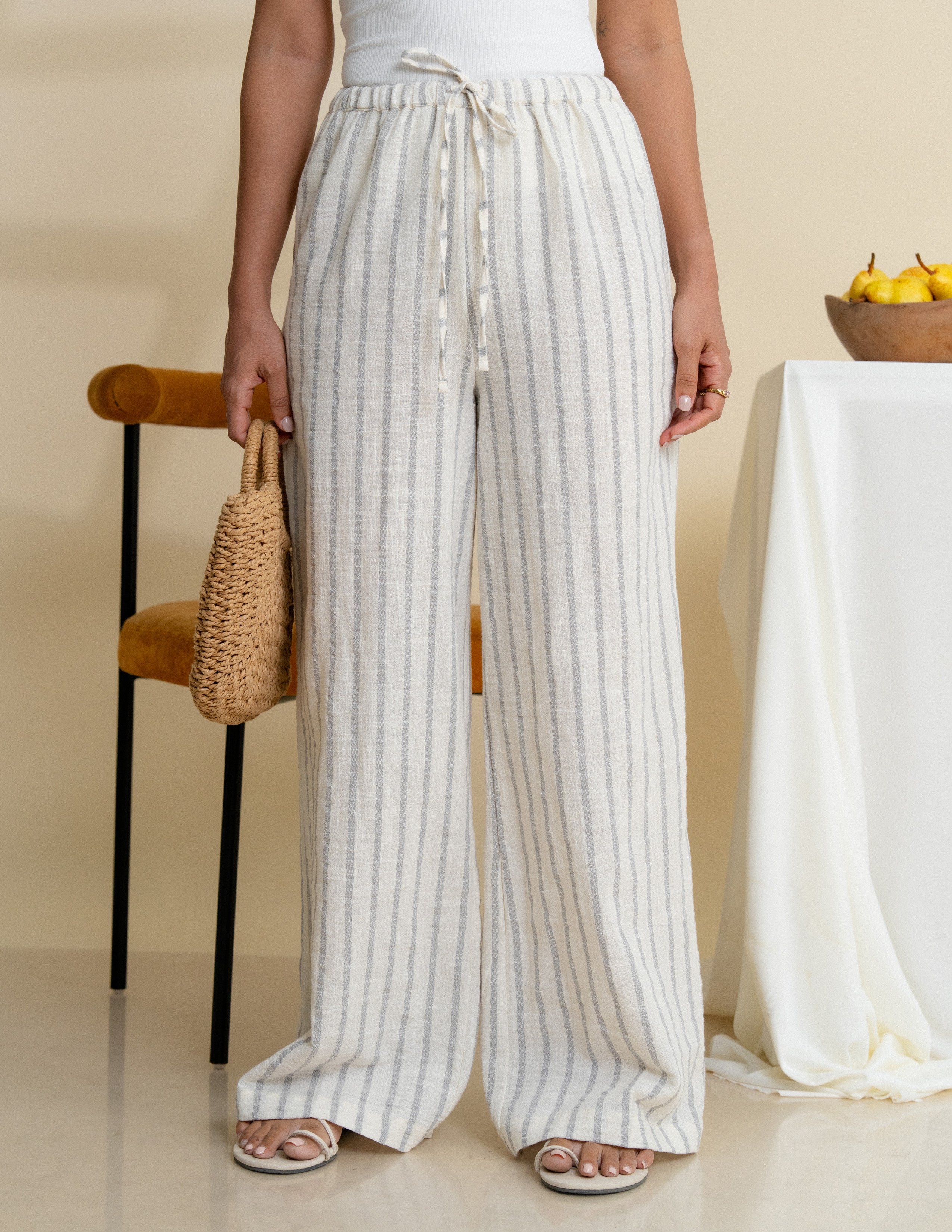 Drawstring Stripe Pant