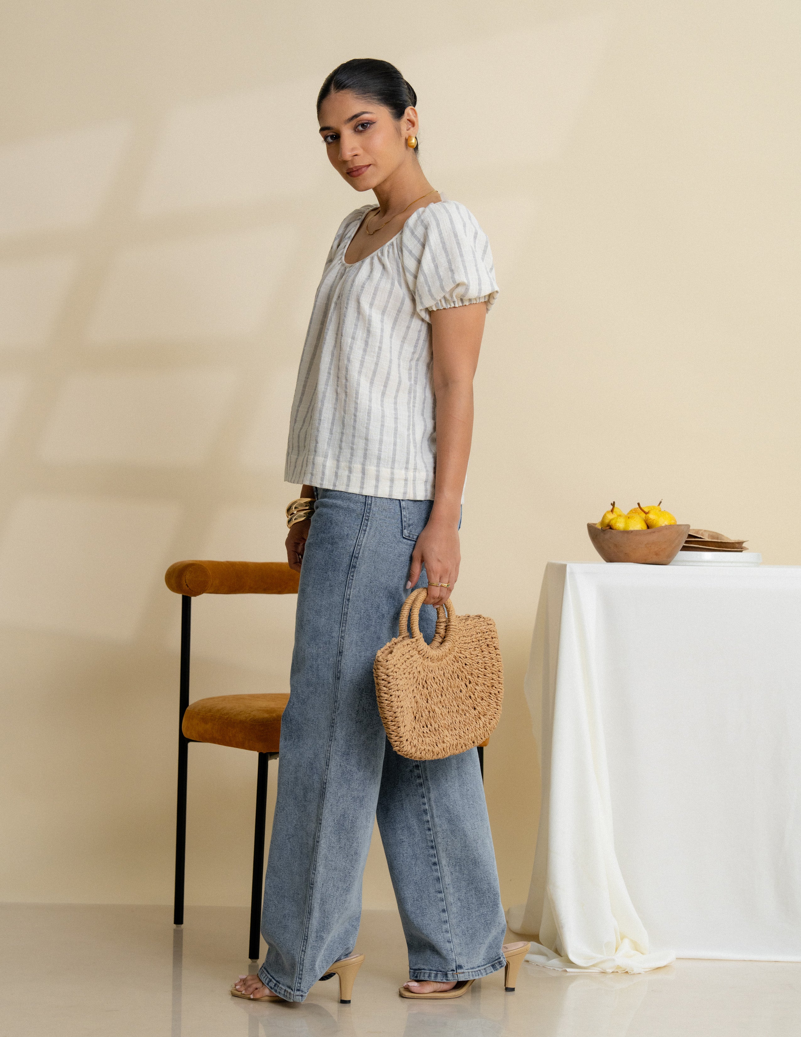 Round Neck Loose Fit Top