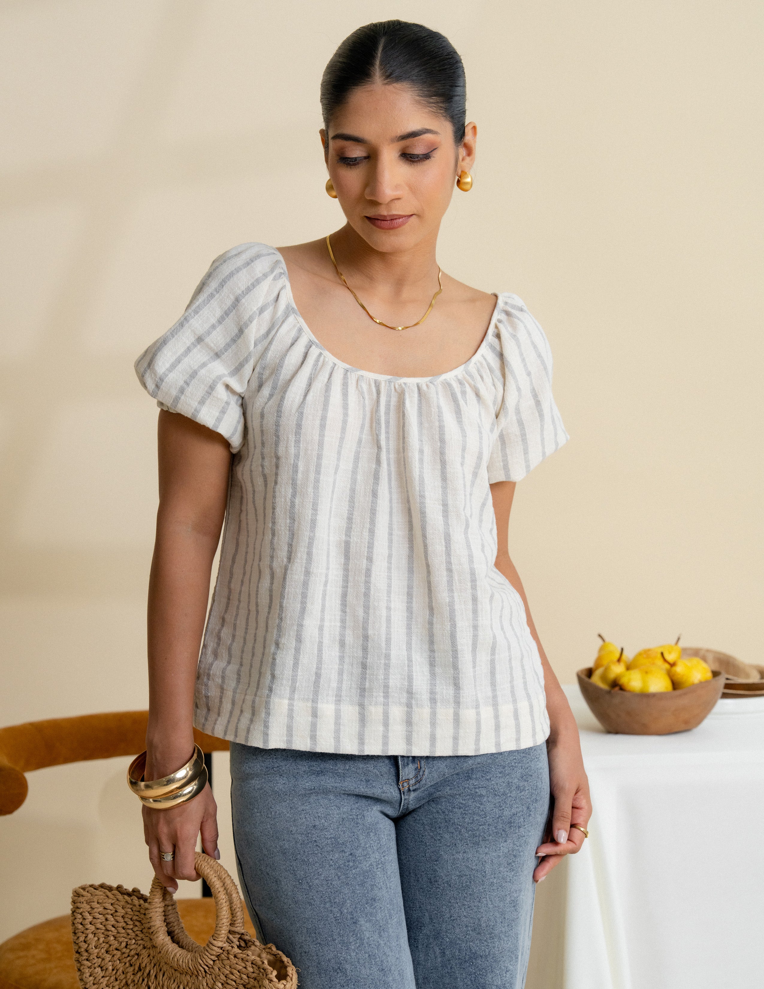 Round Neck Loose Fit Top
