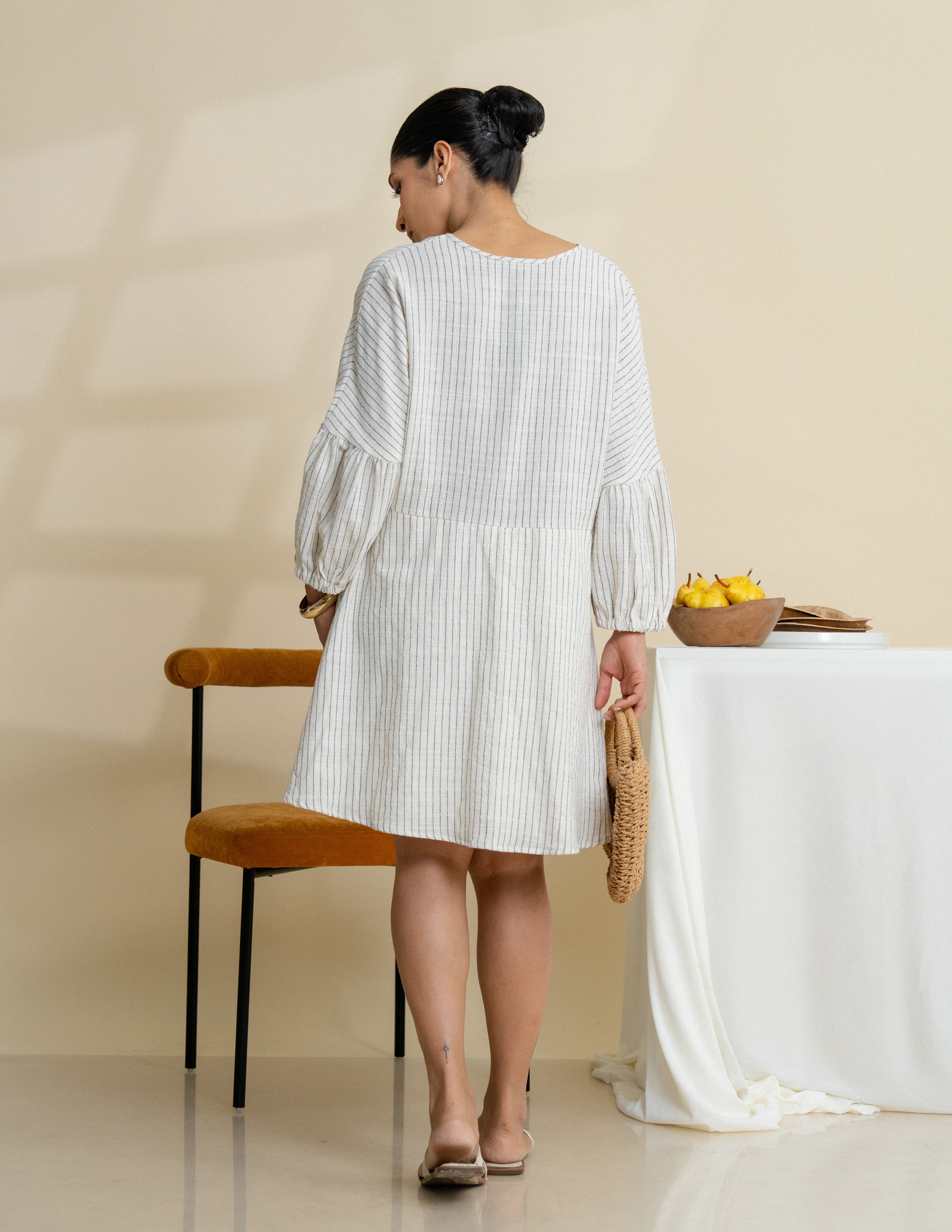 Mock Wrap Mini Dress