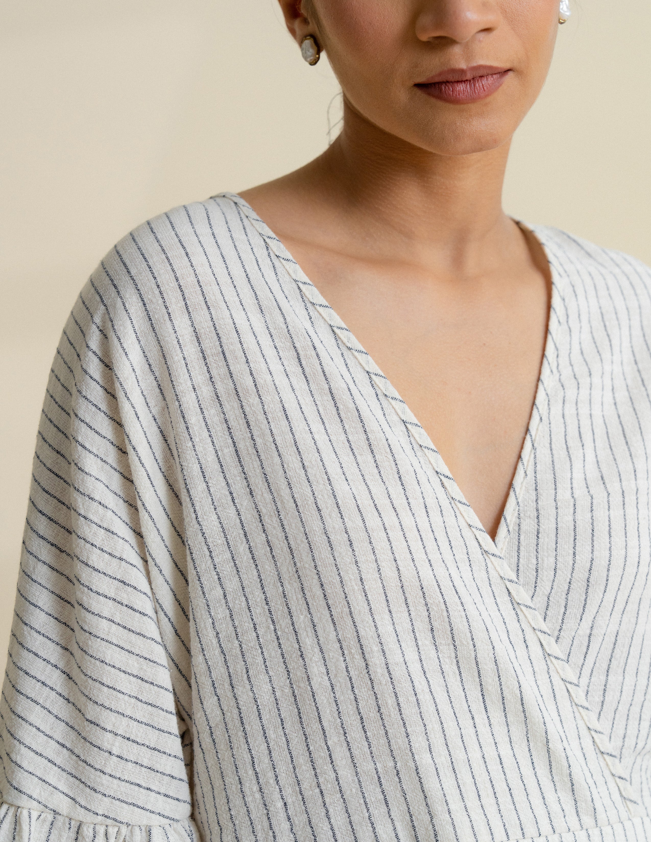 Mock Wrap Mini Dress