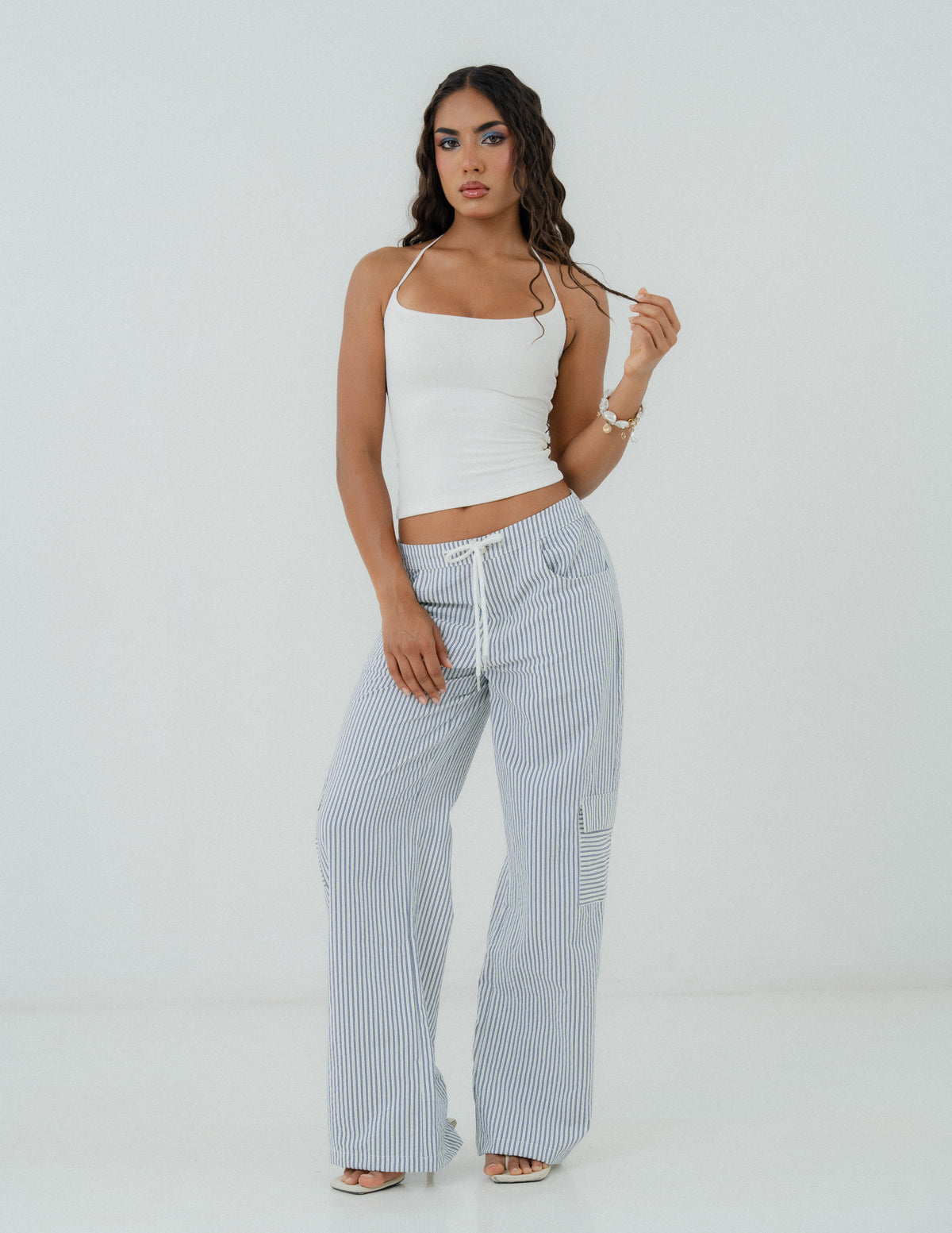 Drawstring Mid Waist Pant