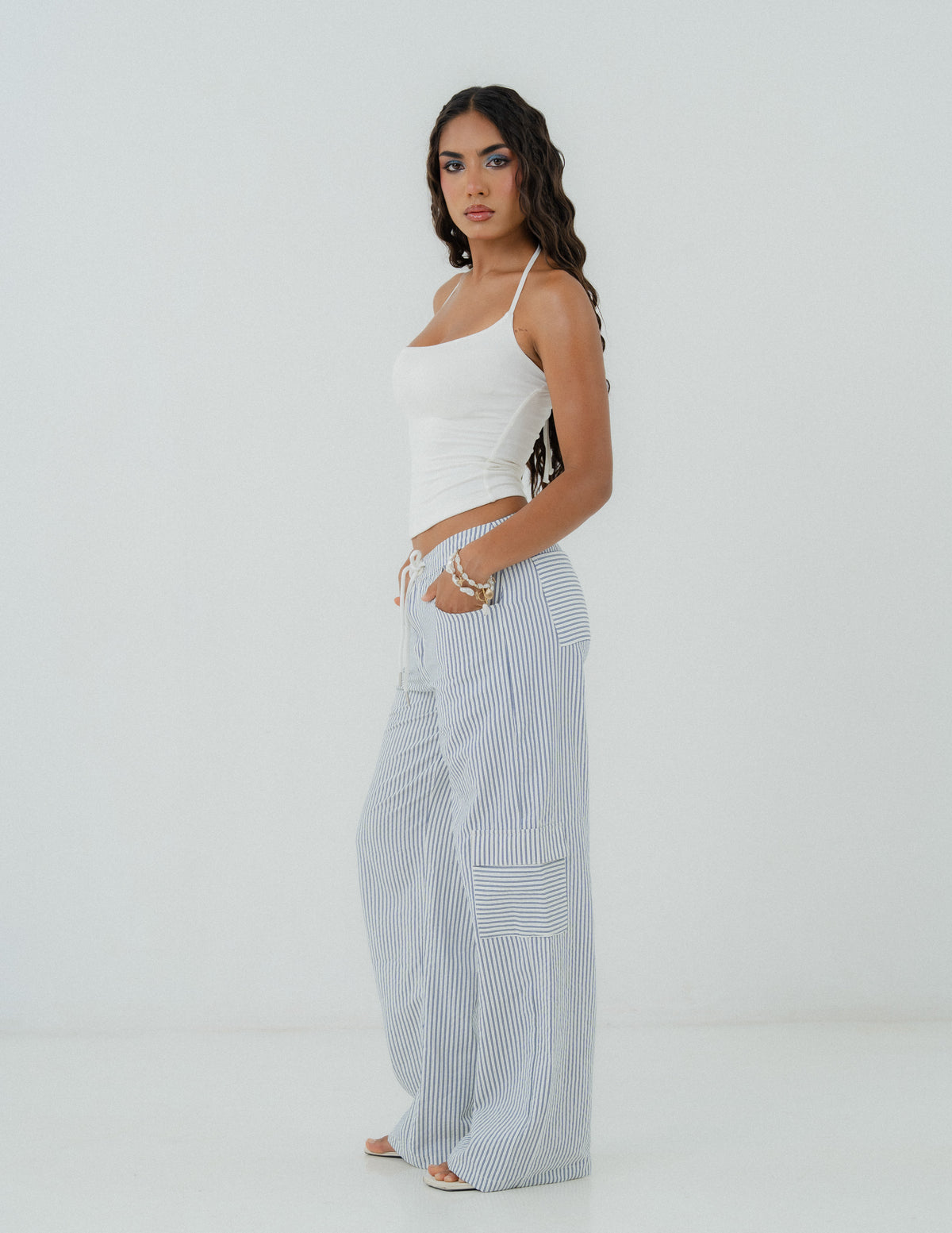 Drawstring Mid Waist Pant