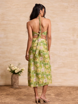 Front Cowl Neck-Back-Tie-Up-Top