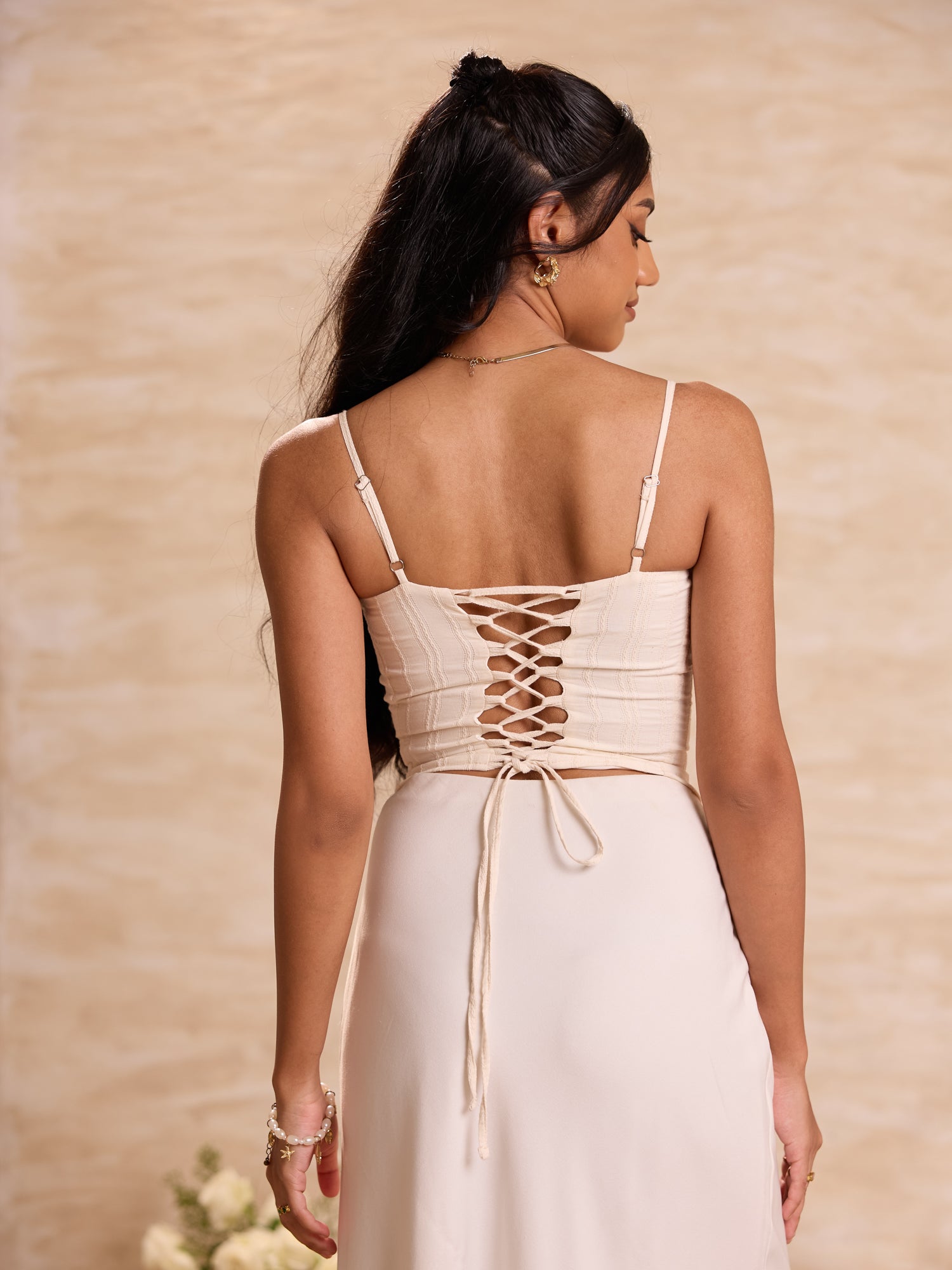 Ladder Lace Detailed Sleeveless Top