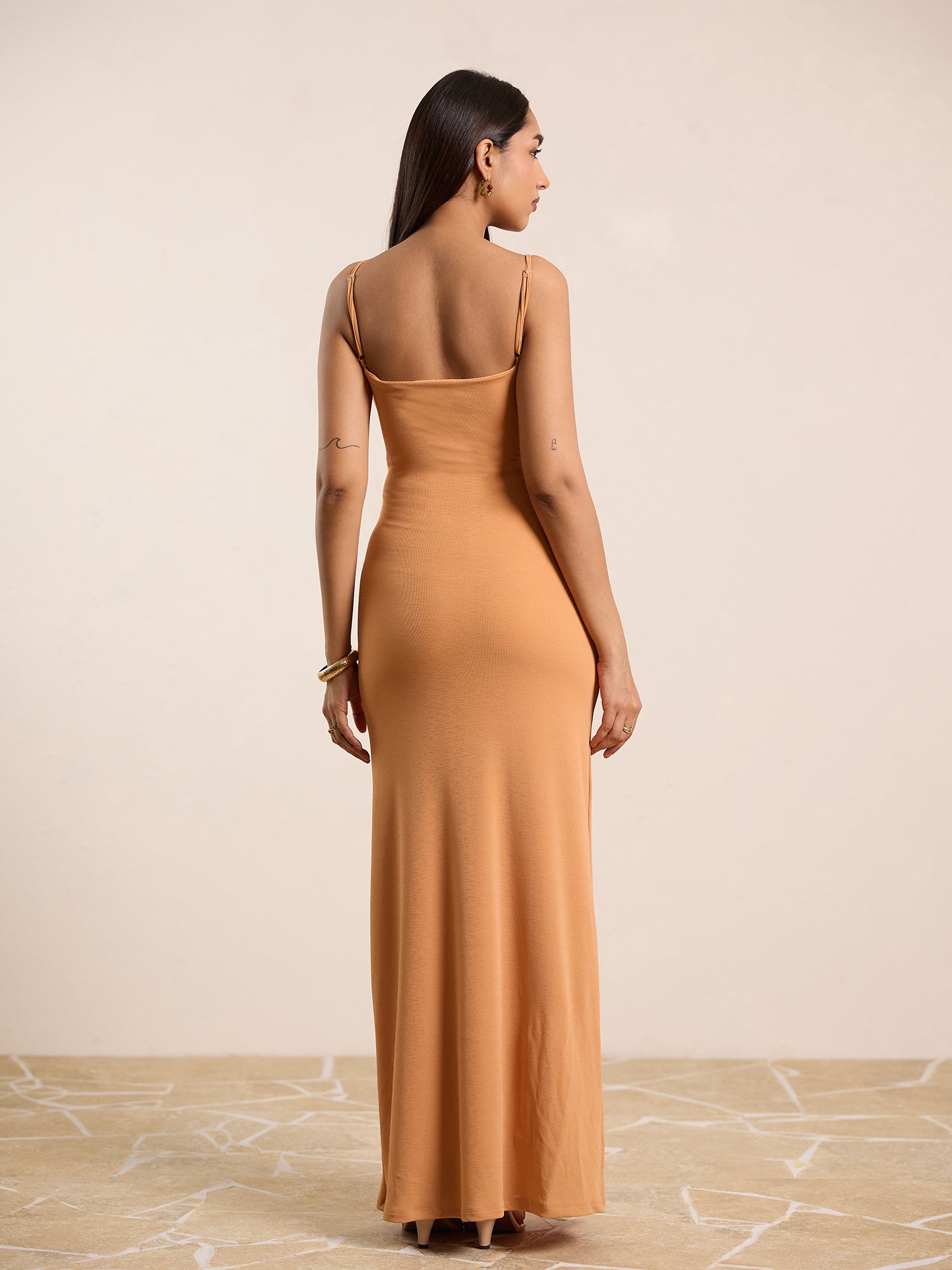 Waist Tie Up Detailed Sleeveless Maxi Dress
