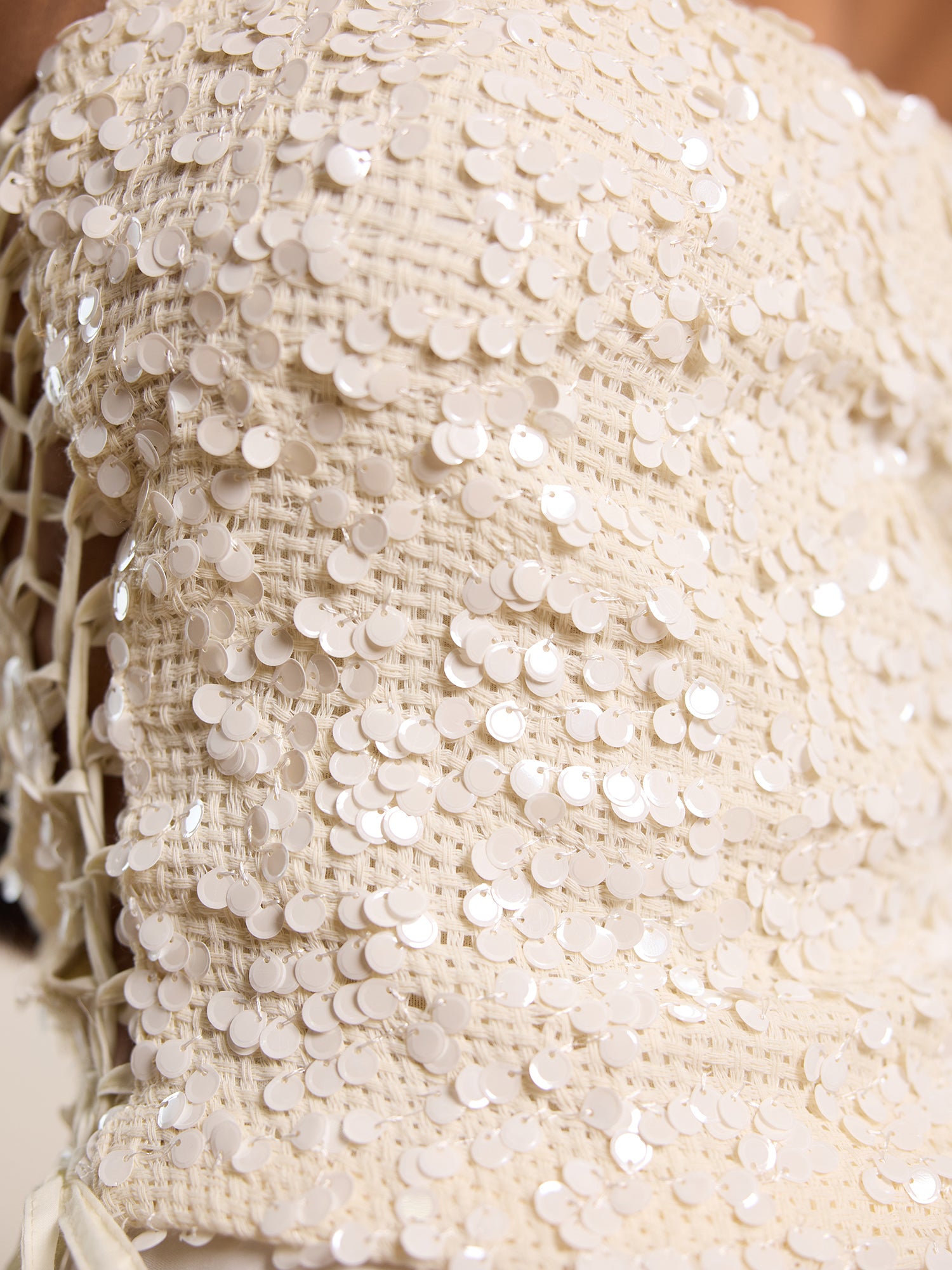 Side Tie Up Sleeveless Sequin Top