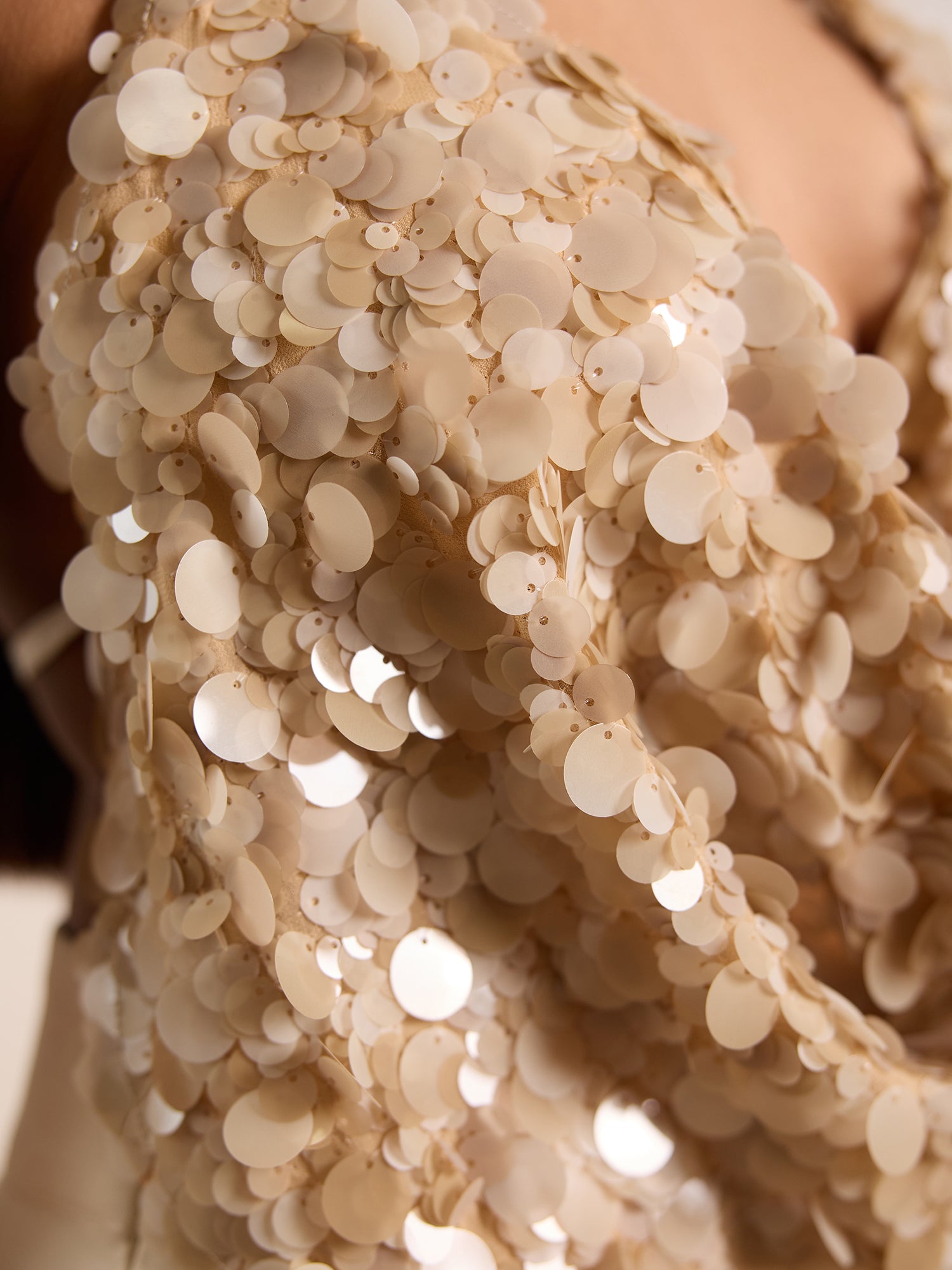 Front Deep Cowl Neck Tie Up Sequin Top