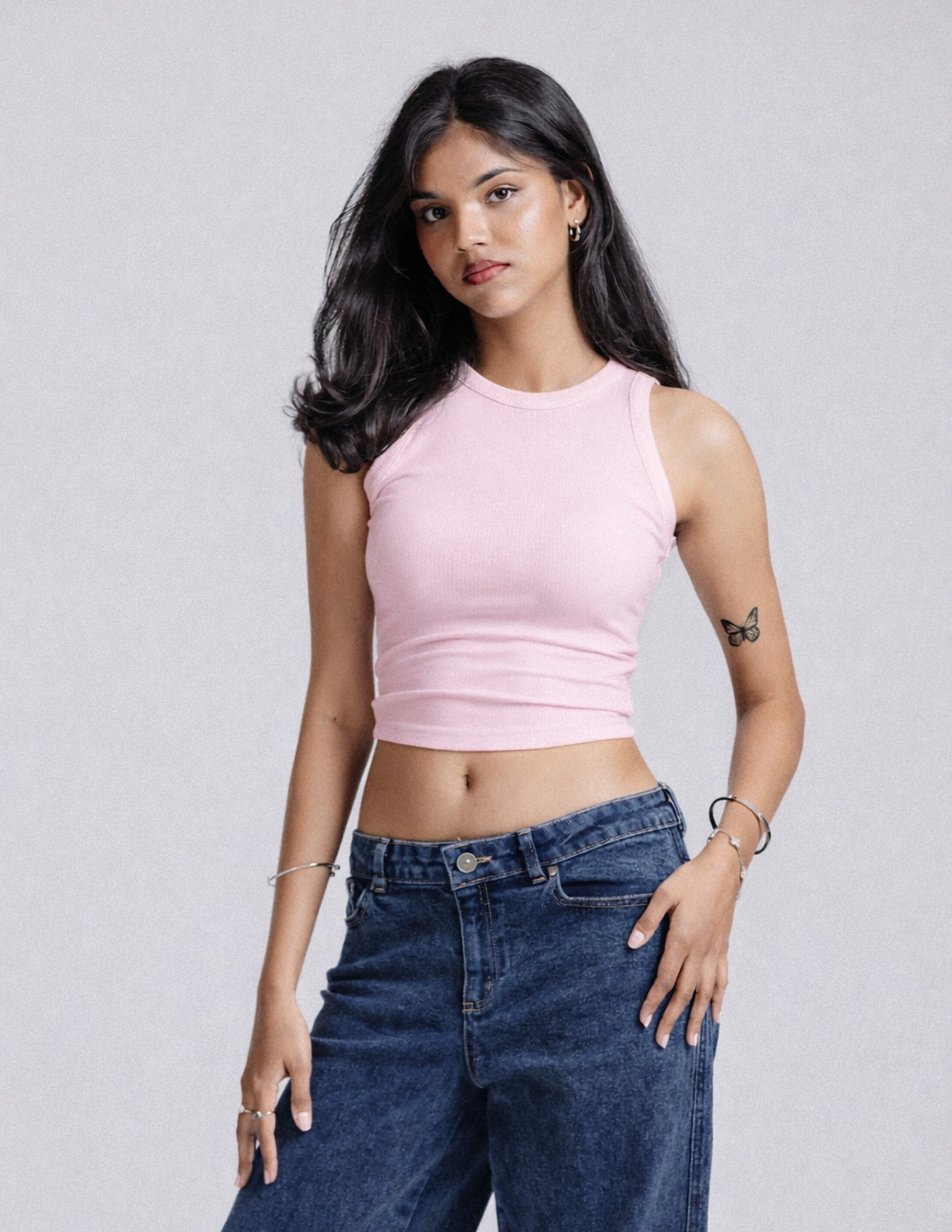 Beck High Neck Sleeveless Fitted Top