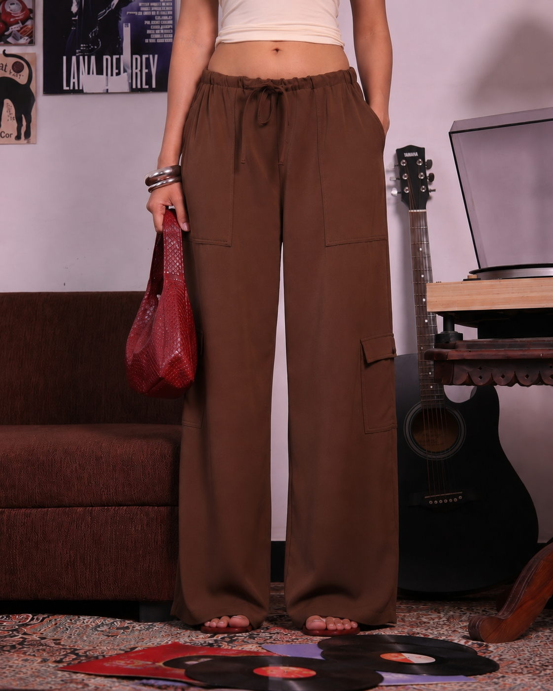 Cargo Pocket Detailed Drawstring Pant