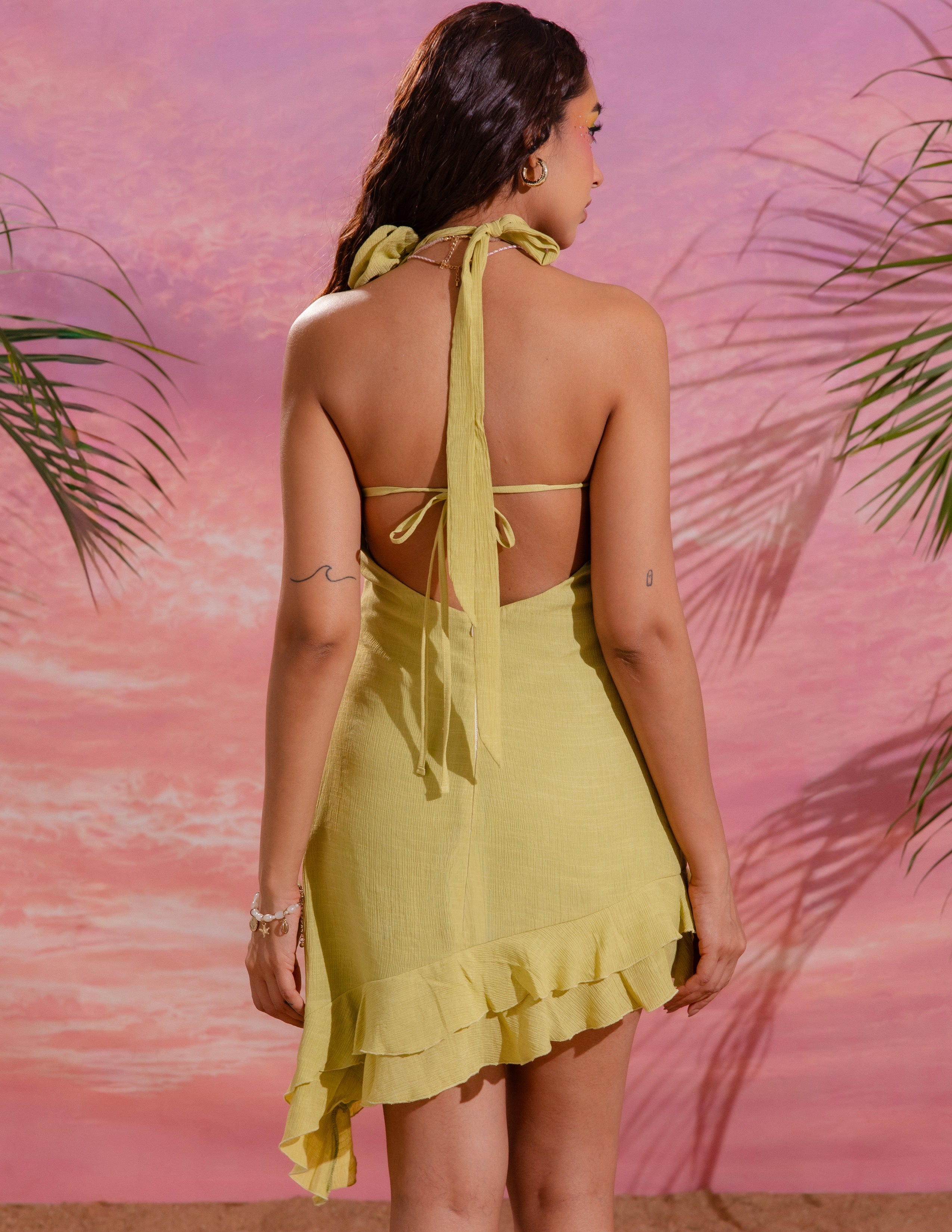 Frill Detailed Mini Dress