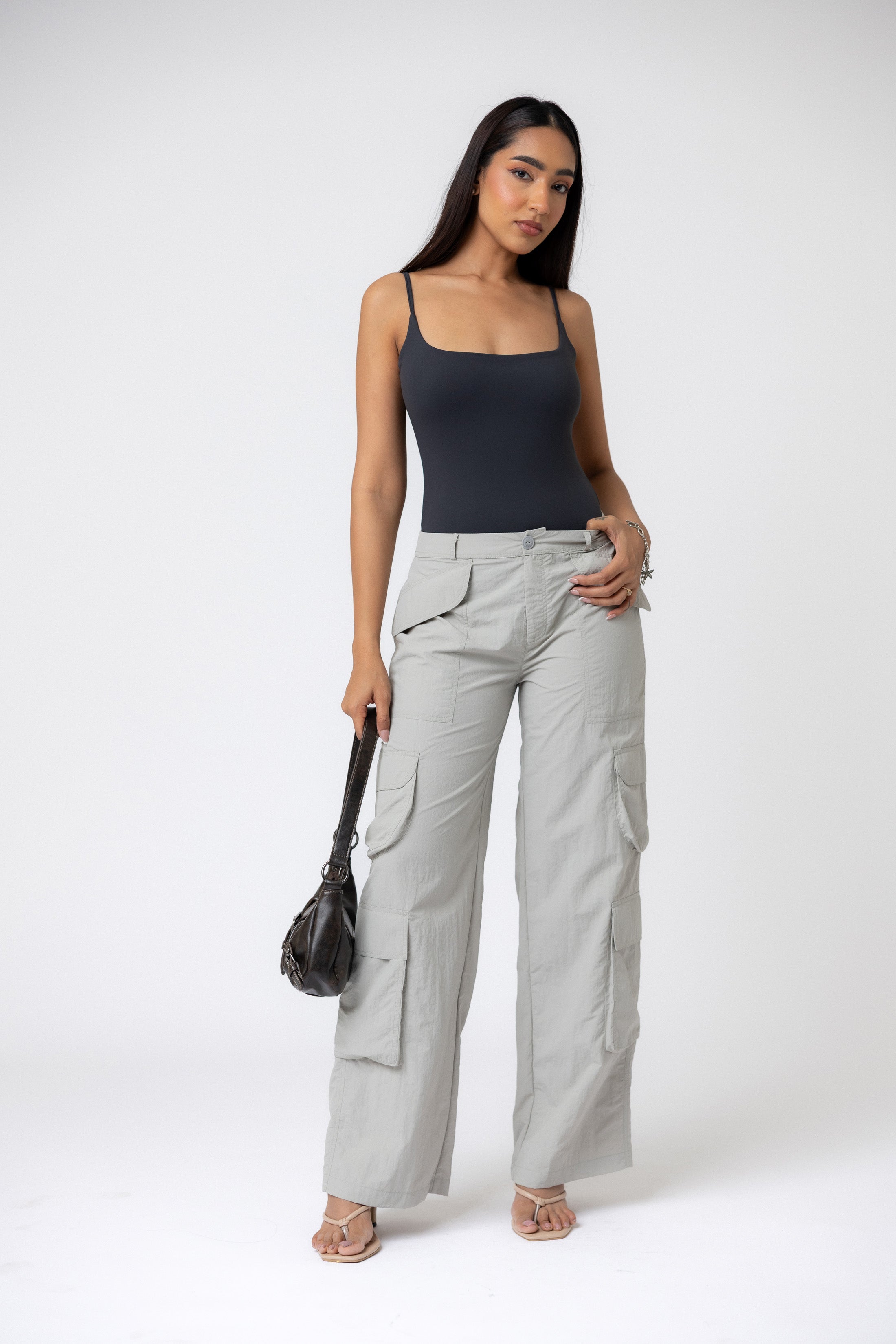 Low Waist Straight Leg Cargo Pant