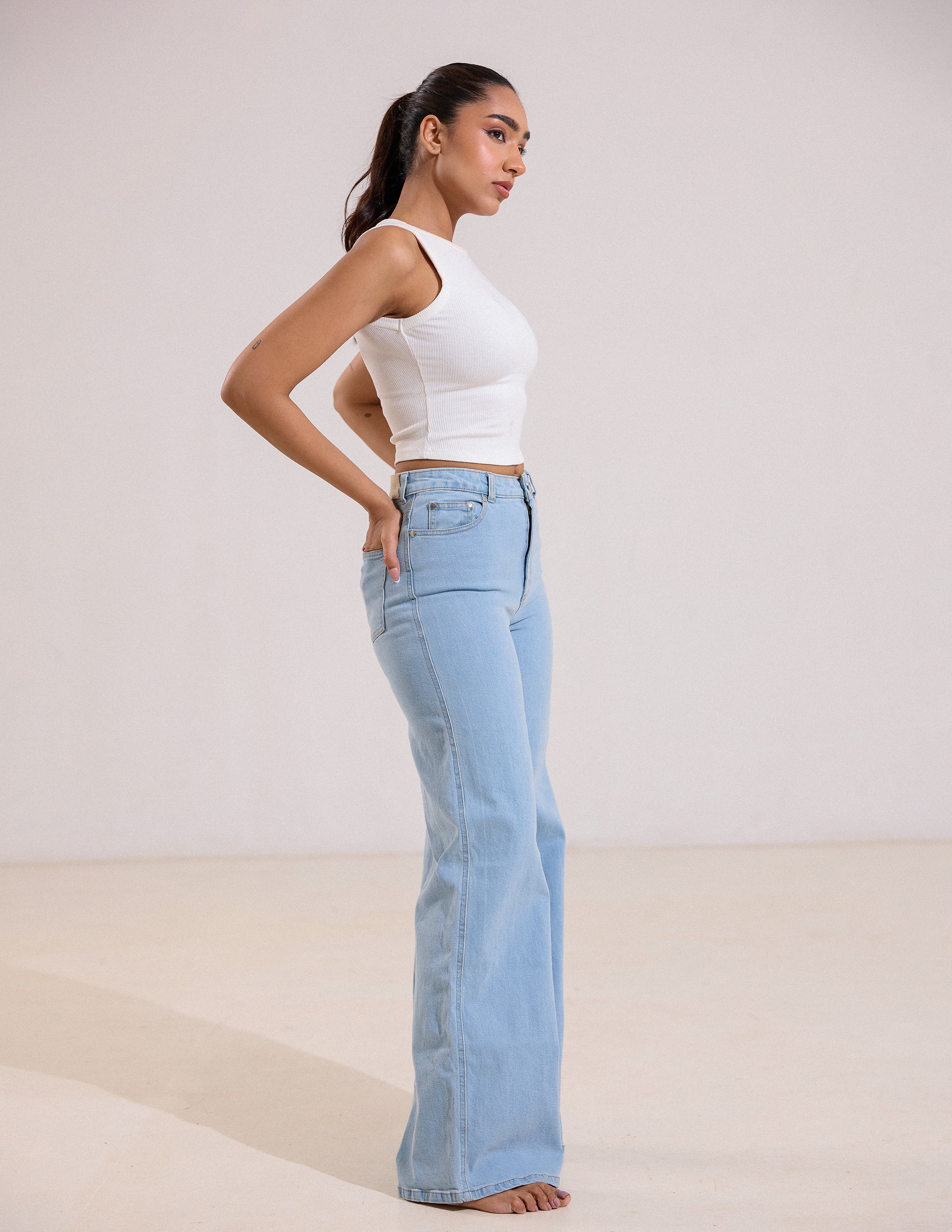 High Waist Wide Leg Jean