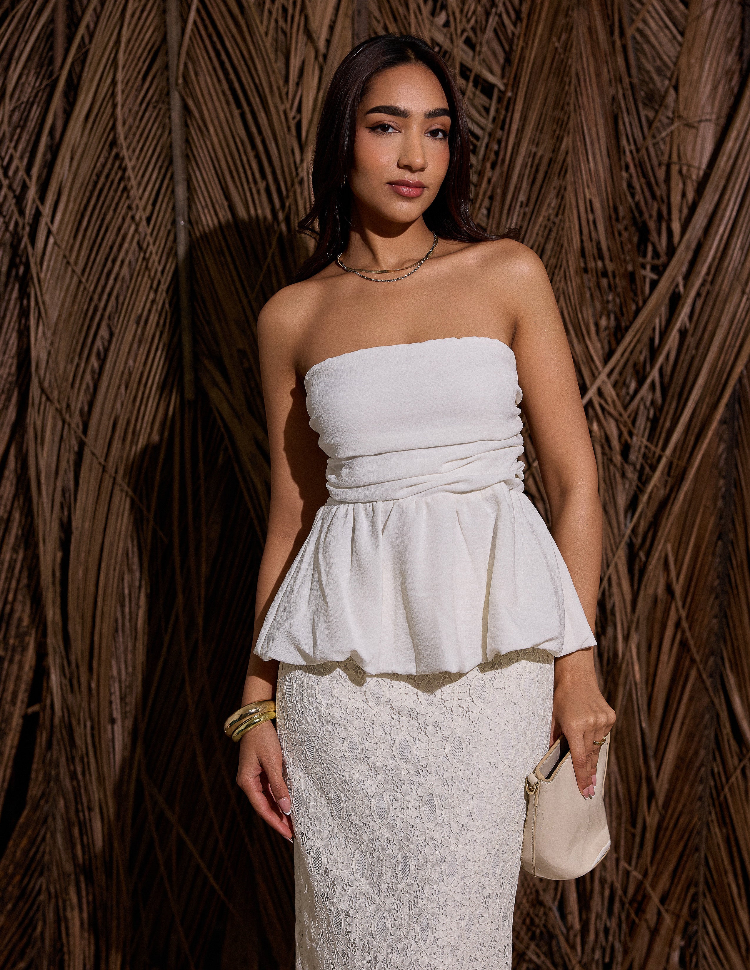 Peplum Tube Top