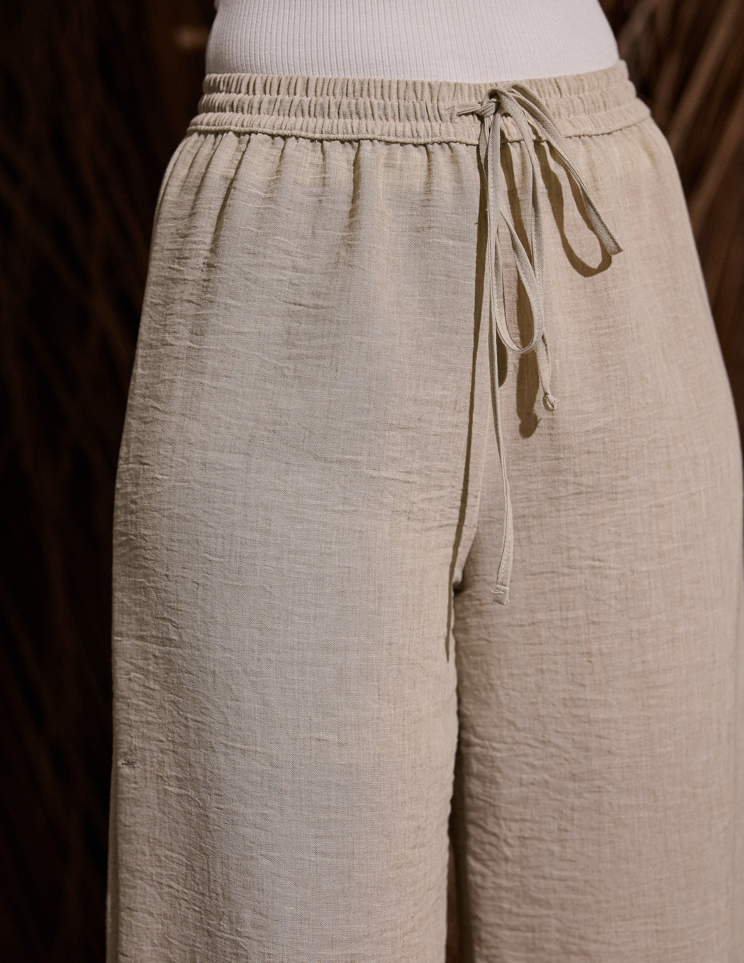 Drawstring Straight Leg Pant