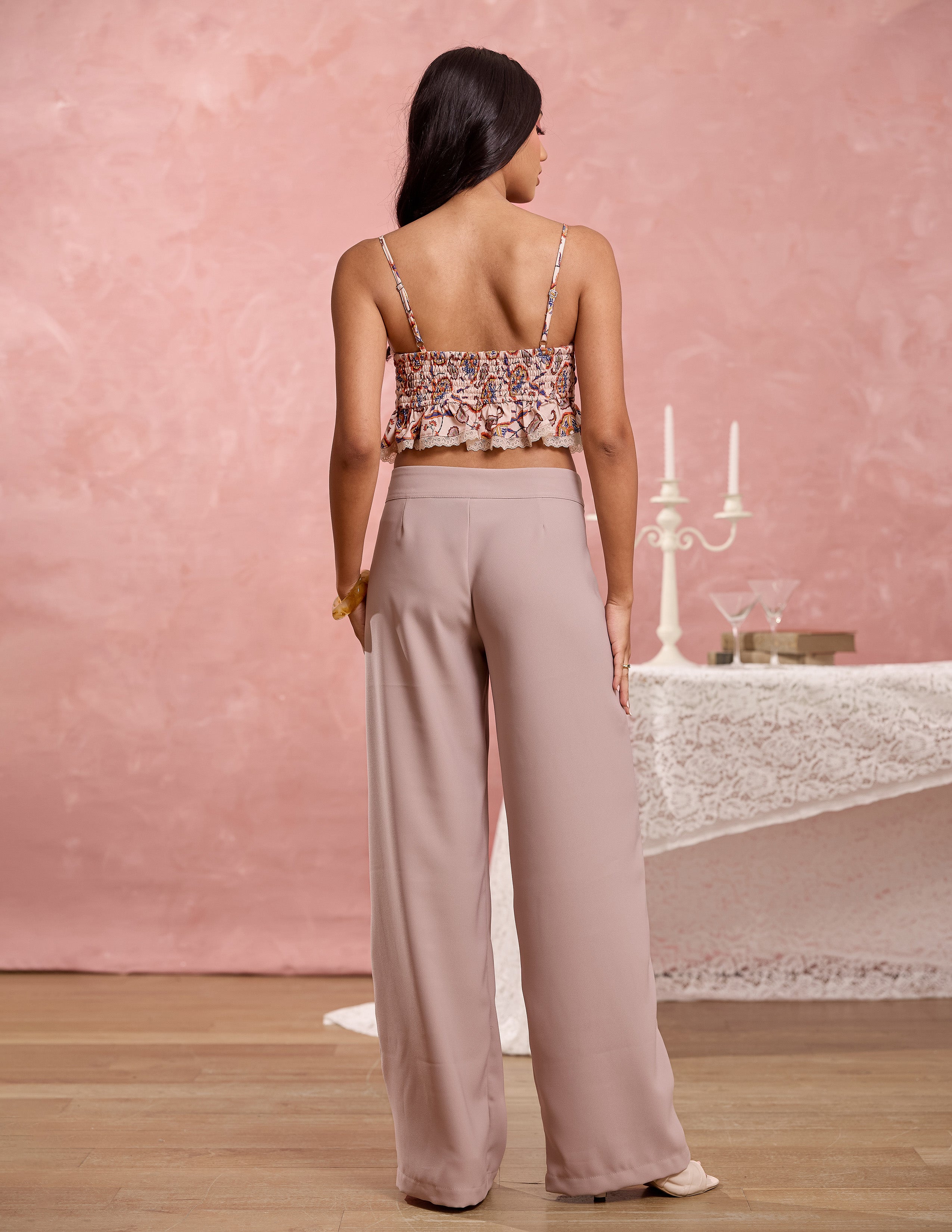 Bustier Detail Frill Top