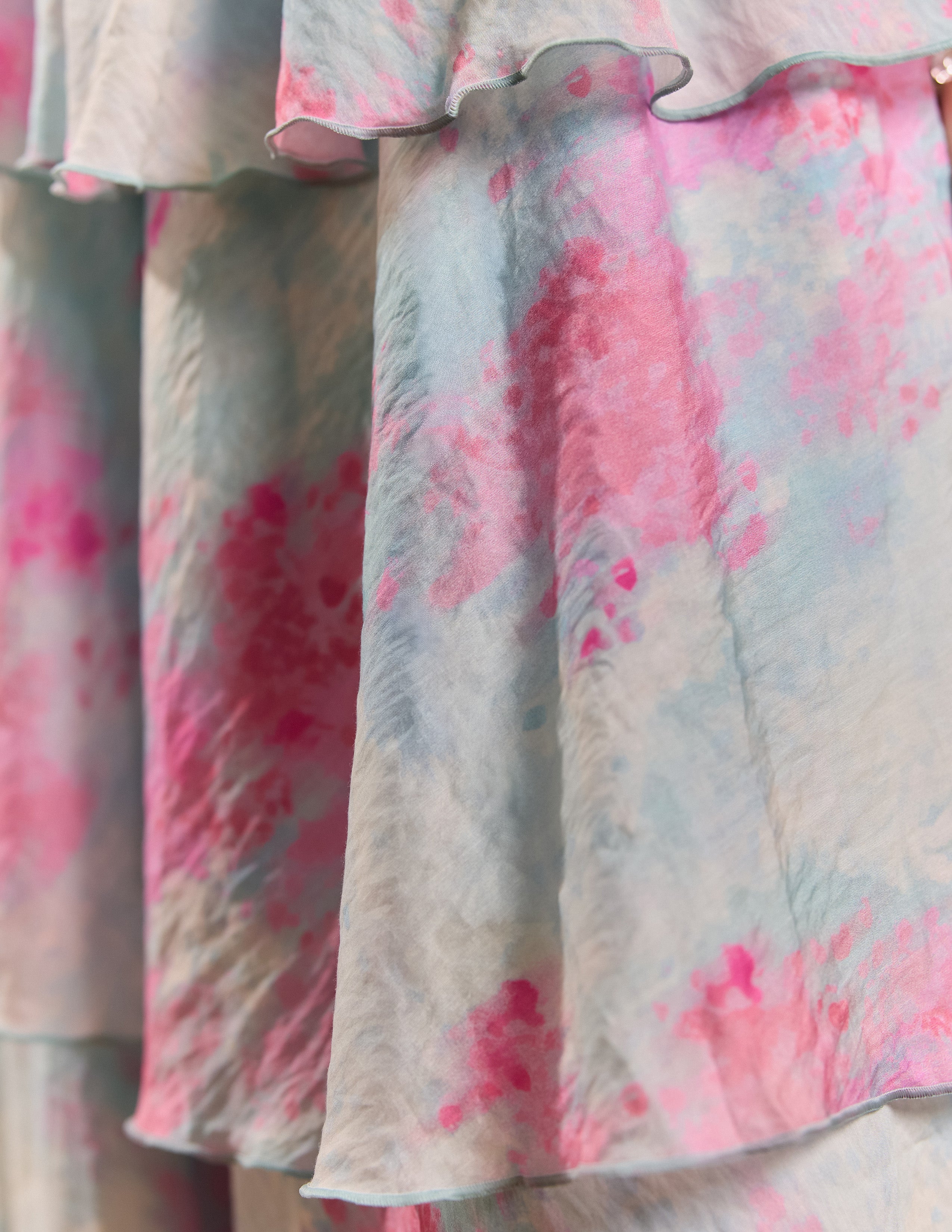 Front Bustier Tiered Maxi Dress