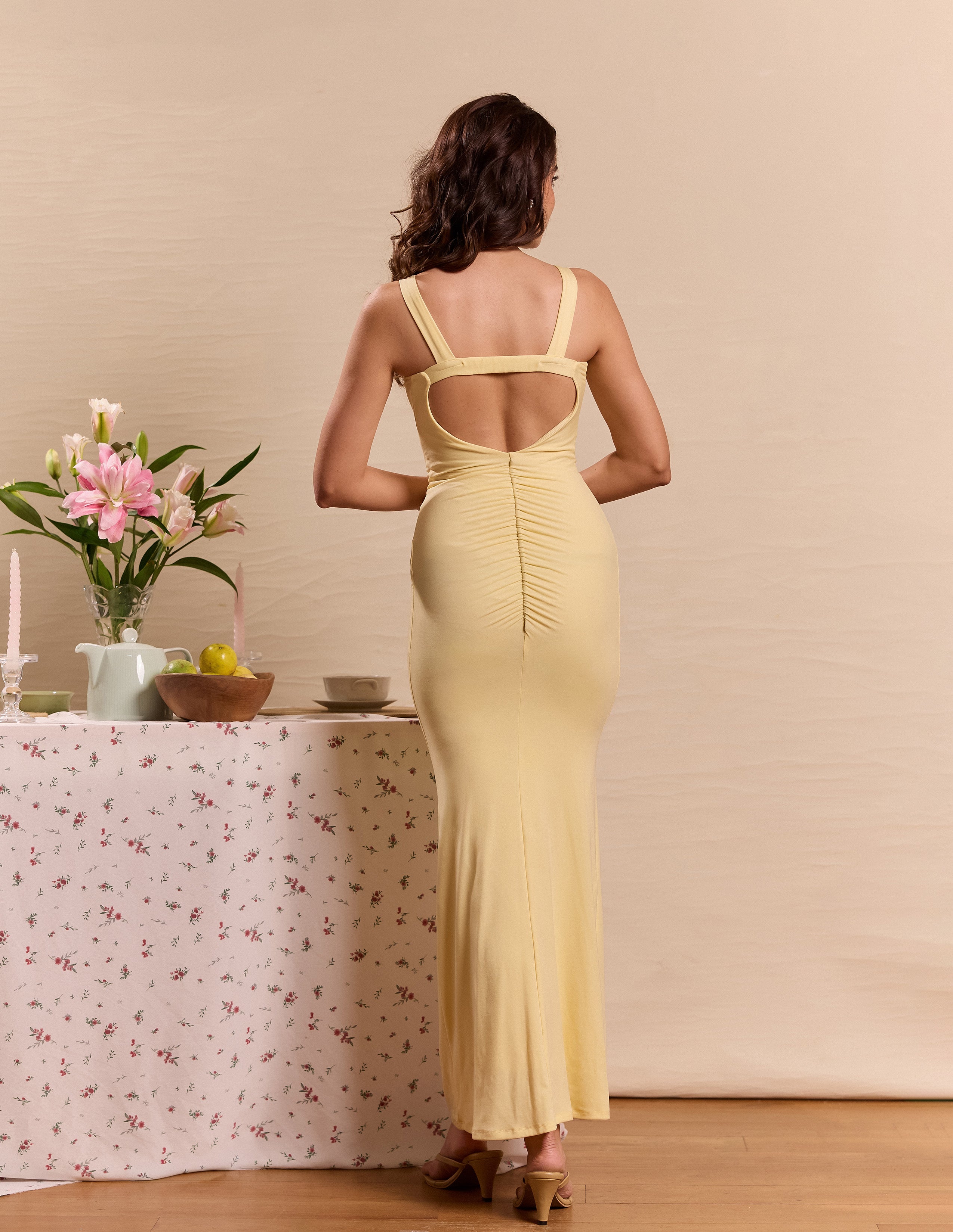 High Neck Fitted Bodycon Dress