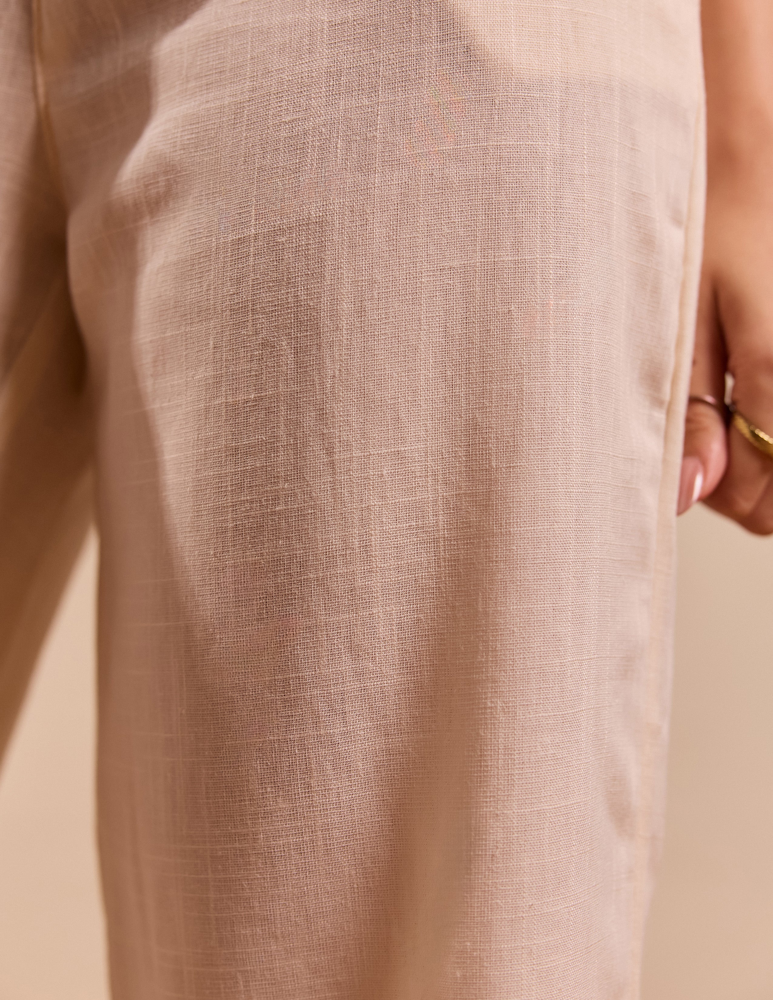 Mid Waist Wide Leg Pant