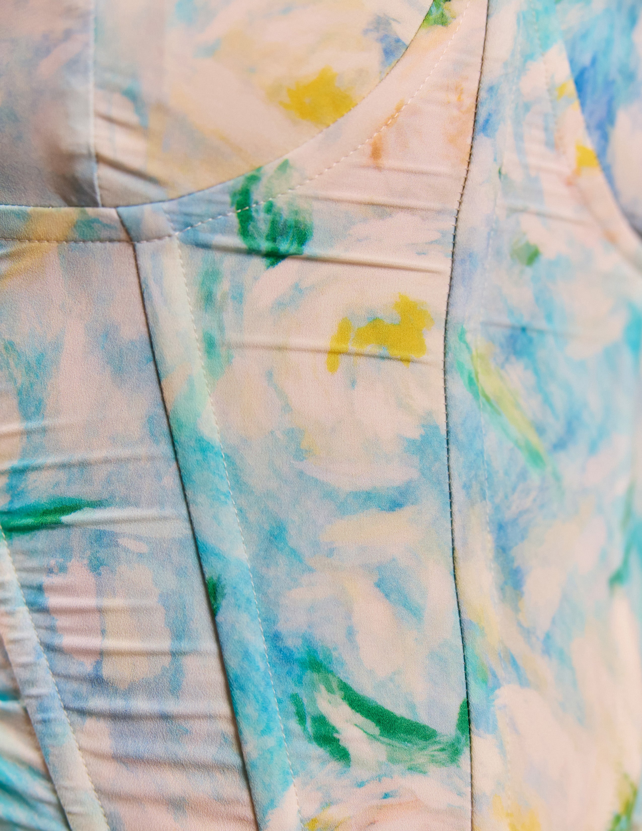 Sleeveless Printed Corset Top