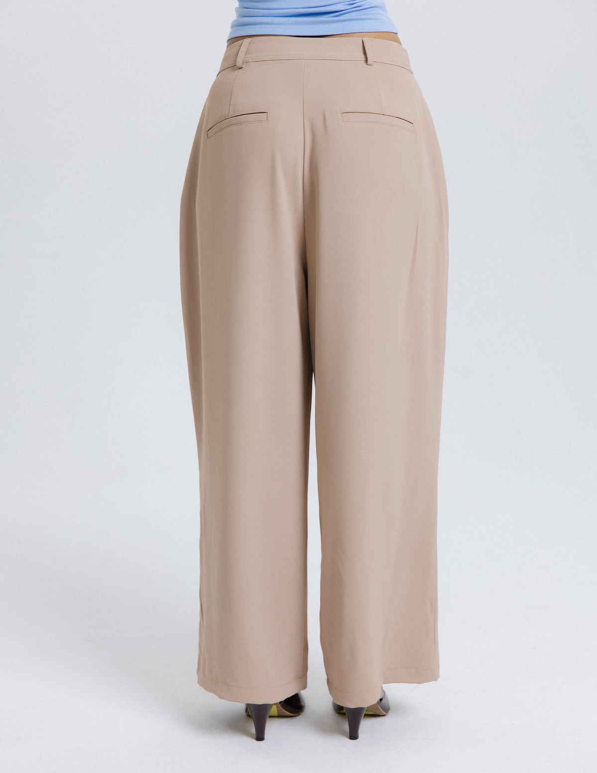 Pleated Wide Leg Pant