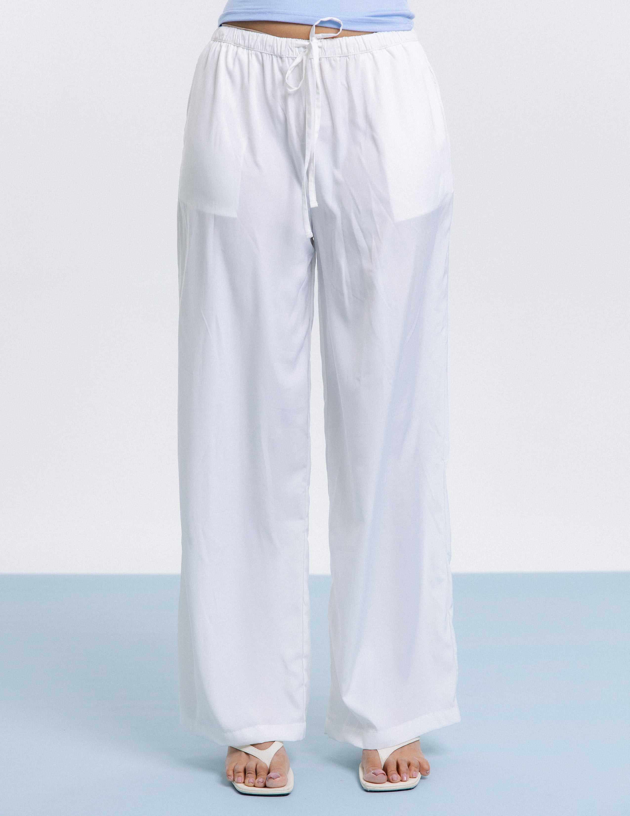 Drawstring Wide Leg Pant