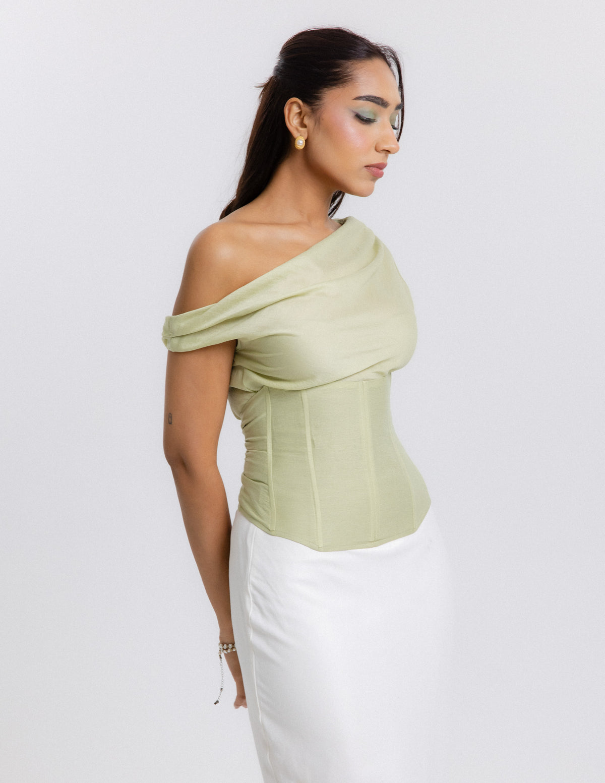 Corset Detail Off Shoulder Top