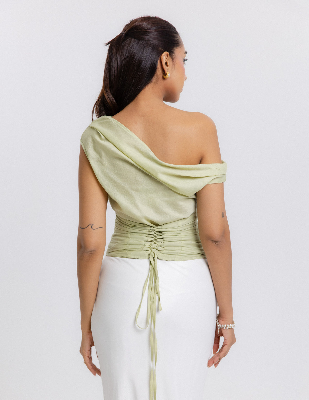 Corset Detail Off Shoulder Top