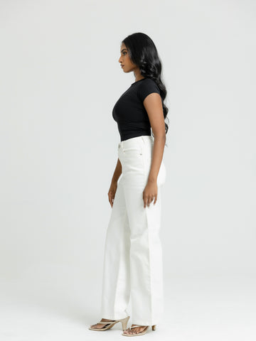 Rue High Neck Fitted Top
