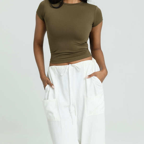Rue High Neck Fitted Top