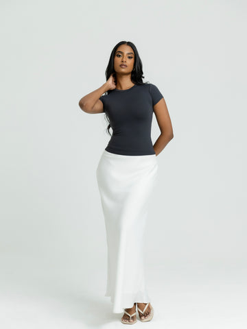 Rue High Neck Fitted Top