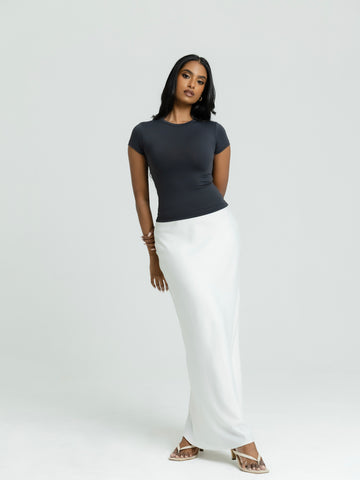 Rue High Neck Fitted Top